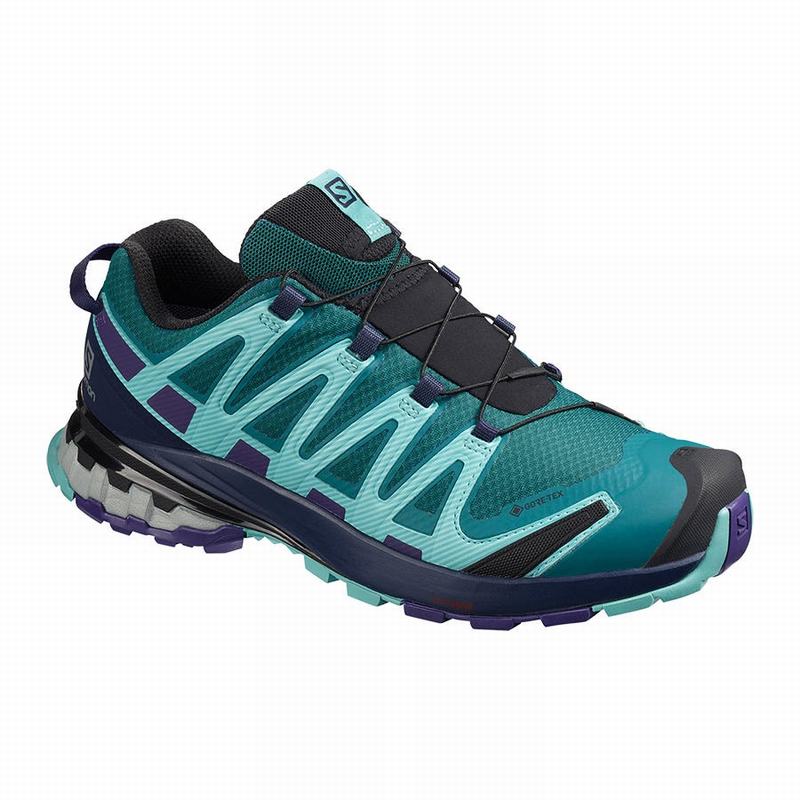 Salomon XA PRO 3D V8 GORE-TEX Zapatillas Trail Running Mujer - Azules - Colombia (26179-NEPL)